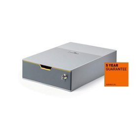 Durable VARICOLOR SAFE Lockable GDPR Desktop Storage Box Drawer - A4+ Yellow