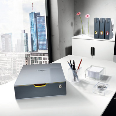 Durable VARICOLOR SAFE Lockable GDPR Desktop Storage Box Drawer - A4+