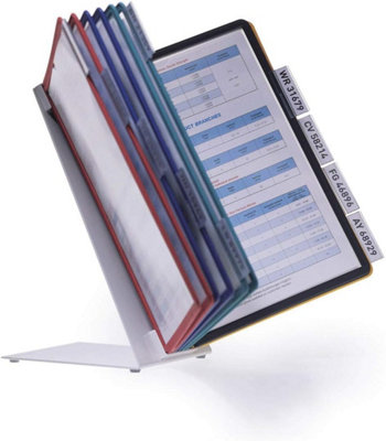 Durable VARIO Display Panel Desk Unit 10 Panels and Tabs in Assorted ...