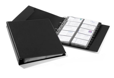 Durable VISIFIX Economy Business Card Album in Black, Ring Binder ...
