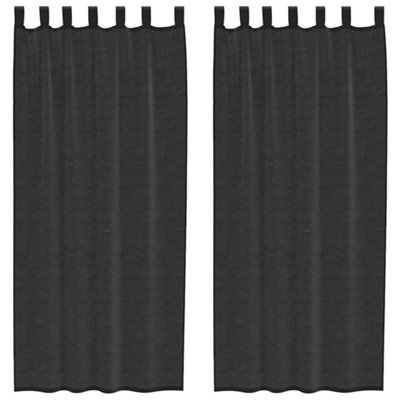 Tab Top Black Curtainsnull