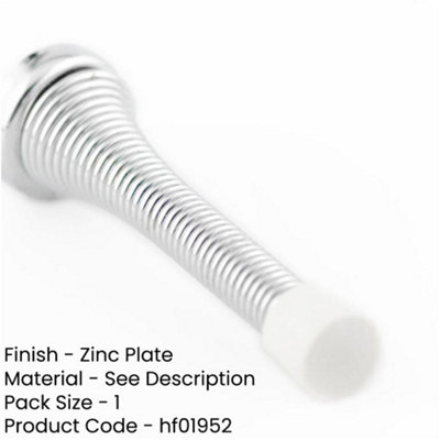 Durable Wall Mounted Spring Door Stop 75mm with Zinc Plate Finish ...