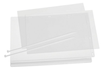 Durable Water Resistant UV Anti-Reflective Cable Tie Pockets - 5 Pack - A4 Clear