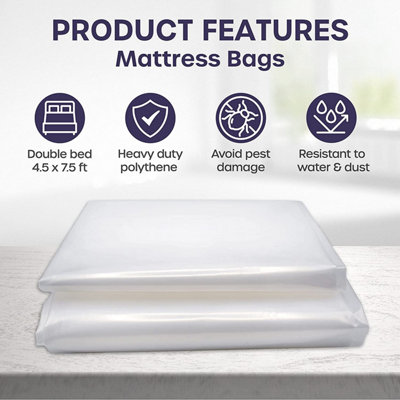 Durable Waterproof Double Mattress Cover for Moving and Storage - 230x170x30cm - 3