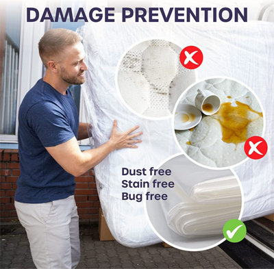 Durable Waterproof Double Mattress Cover for Moving and Storage - 230x170x30cm - 7