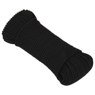 Durable Work Rope Black 3 mm 50 m Polyester