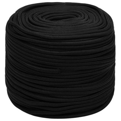 Durable Work Rope Black 6 mm 100 m Polyester