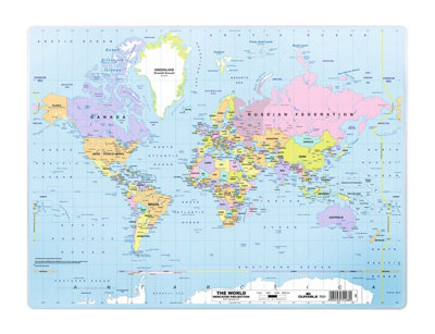 Durable World Map Desk Mat Smooth Non-Slip PC Keyboard Mouse Pad - 50 x ...