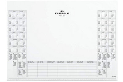 Durable Writing Quality Calendar Refill Pads for Desk Mats - 25 Sheets - 57x41cm