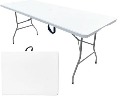 Durabull 6ft Folding Trestle Table 180cm White Folding Table