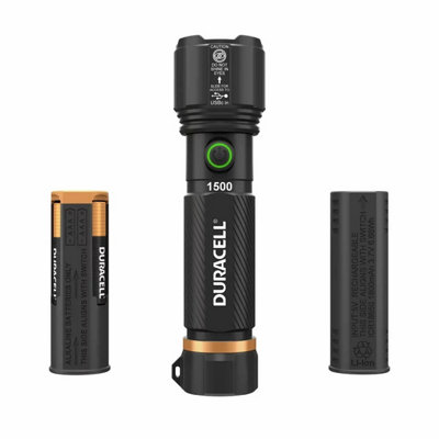Duracell 1500 Lumen Dual Power Flashlight 4 Pack, USB-C Rechargeable ...