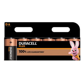 Duracell S18716 D Cell Plus Power +100% Batteries (Pack 6) DURD100PP6