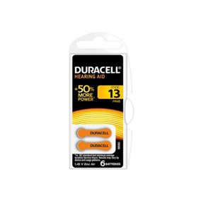 Duracell S492 Specialty Hearing Aid Batteries Size 13 (6 Pack) DUR13