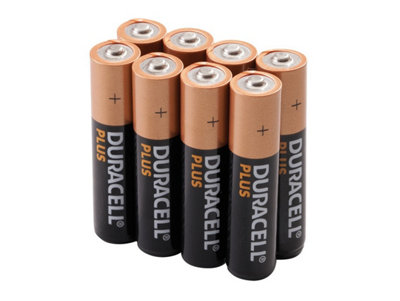 Duracell Triple A Batteries AAA Cell +100% Plus Power Pack of 8 XMS24BAT3A8