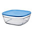 Duralex Freshbox Square Bowl with Blue Lid 23cm