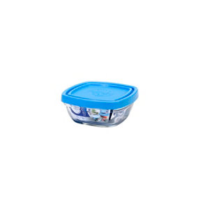 Duralex Freshbox Square Bowl with Blue Lid 9cm