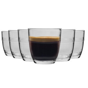 Duralex - Gigogne Shot Glass Espresso Cups - 90ml Drinking Glasses - Pack of 6
