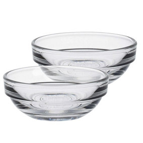 Duralex - Lys Glass Stacking Bowls for Kitchen, Serving - 6cm (2") - Pack of 4