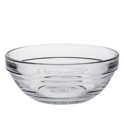 Duralex - Lys Glass Stacking Bowls for Kitchen, Serving - 9cm (3.5") - Pack of 6