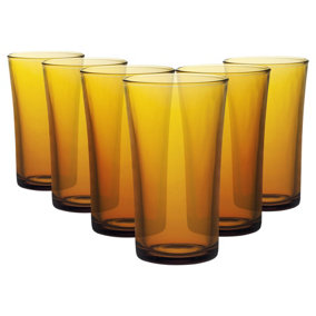 Duralex - Lys Highball Glasses - 280ml - Amber - Pack of 6