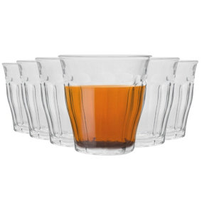 Duralex - Picardie Drinking Glasses - 130ml Tumblers for Water, Juice - Pack of 6