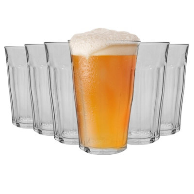 Duralex - Picardie Highball Cocktail Glasses - 500ml Glass Tumblers - Pack of 6