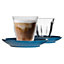 Duralex - Picardie Mismatched Coffee Cup & Saucer Set - 220ml - Blue - 12pc