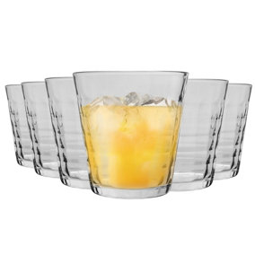 Duralex - Prisme Drinking Glasses - 275ml Tumblers for Water, Juice - Clear - Pack of 6