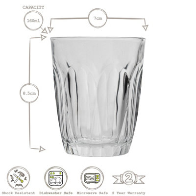 Duralex - Provence Water / Juice Traditional Tumbler Glasses - 160ml - Pack of 6