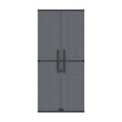 Duramax Cedargrain Tall Plastic Vertical Storage Cabinet