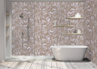 DuraPanel Large Recess in Sahara Marble | DIY at B&Q