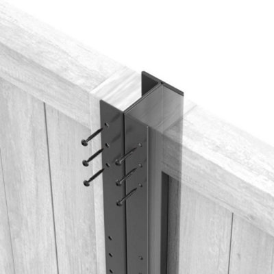 Durapost Classic Black Metal Fence Post (W) 48mm (L) 1.8m