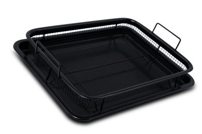 Cera Titanware One Shelf Baking Tray Set - 1 Large & 2 Small Carbon Steel  Stackable Oven Trays with Non-Stick Coating