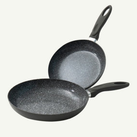 Durastone Grey 2 Piece Frying Pan Set