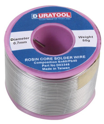 DURATOOL - 60/40 Solder Wire, 0.7mm, 50g