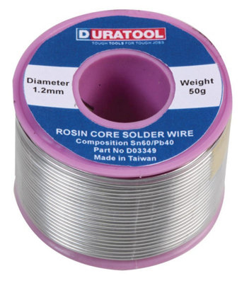 DURATOOL - 60/40 Solder Wire, 1.2mm, 50g | DIY At B&Q