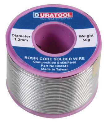 DURATOOL - 60/40 Solder Wire, 1.2mm, 50g