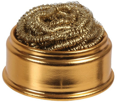 DURATOOL - Brass Wool Soldering Tip Cleaning Ball with Dish