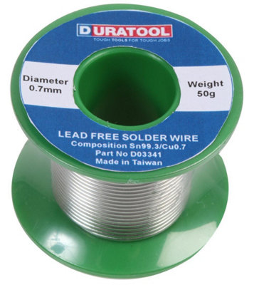 DURATOOL - Lead Free Solder Wire, 0.7mm, 50g