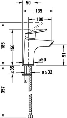 Duravit No.1 FreshStart S-Size Single Lever Basin Mixer Tap