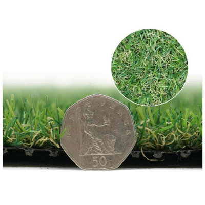 Durban 25mm Outdoor Artificial Grass,Pet-Friendly Outdoor Artificial Grass, Realistic Fake Grass-11m(36'1") X 4m(13'1")-44m²