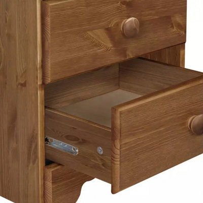 Durham Bedside Table 3 Drawers, Cherry