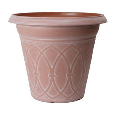 Durham Cloudy Terracotta Planter, 18 inches Container for Garden Flowers