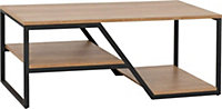 Durham Coffee Table - L50 x W100 x H45 cm - Light Oak Effect/Black