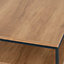 Durham Coffee Table - L50 x W100 x H45 cm - Light Oak Effect/Black