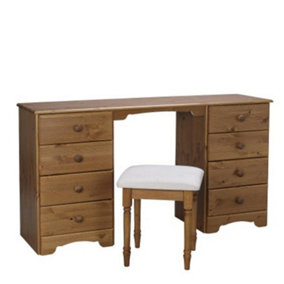 Durham Dressing Table 4+4 Drawers + chair, Cherry
