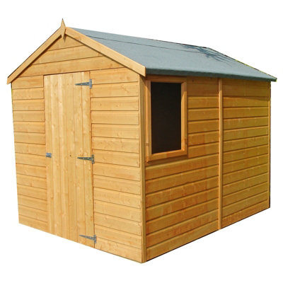 Durham Single Door Tongue and Groove Garden Shed Workshop Approx 8 x 6 Feet