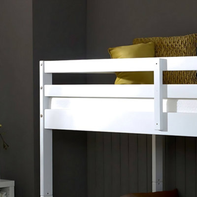 Durham White Wooden Bunk Bed Frame  3'  Single