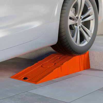DURHAND 2.5 Ton Plastic Car Lifting Ramps Automotive Vehicle Garage, Orange