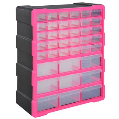 39 Drawer Plastic Parts Storage Hardware and Craft Cabinet, Small